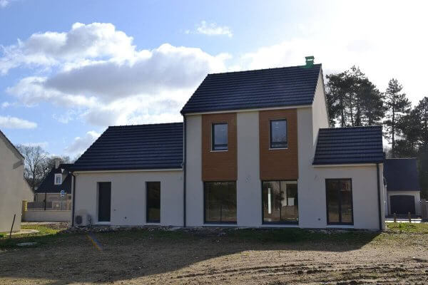 Construction d'une maison bois 108m² à Belle-Eglise (60) - extérieur