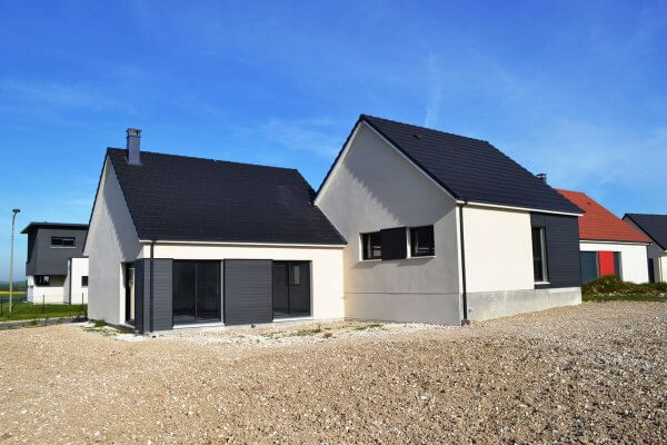 Construction d'une maison bois 108m² à Dury (80) - extérieur