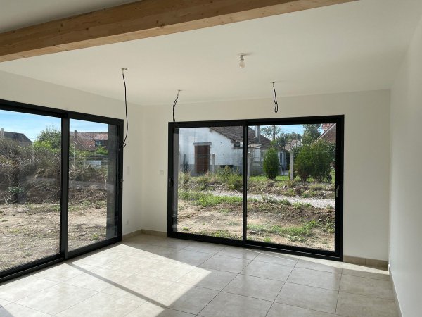 Construction d'une maison bois 128m² à Gouy-Saint-André (62) - intérieur séjour