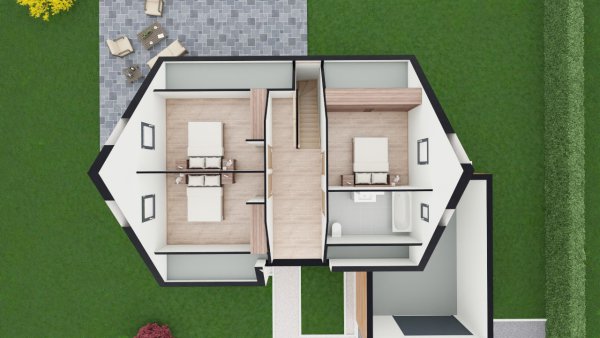 Plan de maison à étage 4 chambres Mascaret - étage