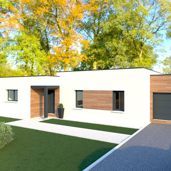 Maison ossature bois de plain-pied