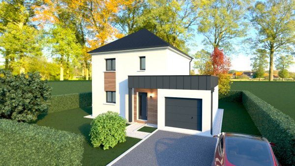 Maison ossature bois neuve à vendre clés en main à Arvillers 80910